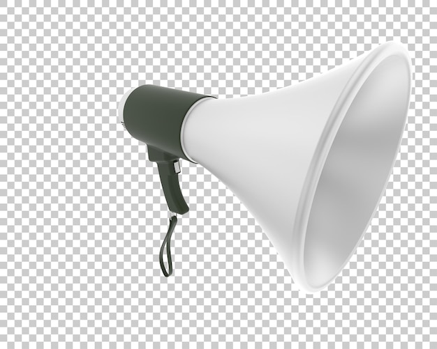 PSD megaphone isolated on background 3d rendering illustration