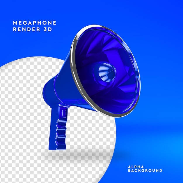 Megaphone scene creator 3d rendering isolated