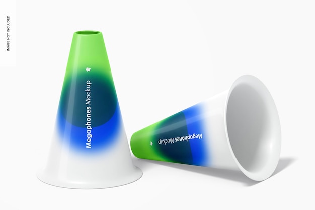 Megaphones mockup