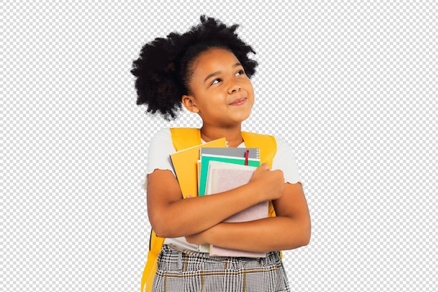 Meisje gaat terug naar school.