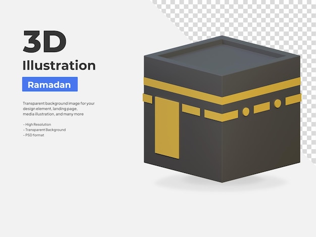 Mekka icoon ramadan 3d illustratie