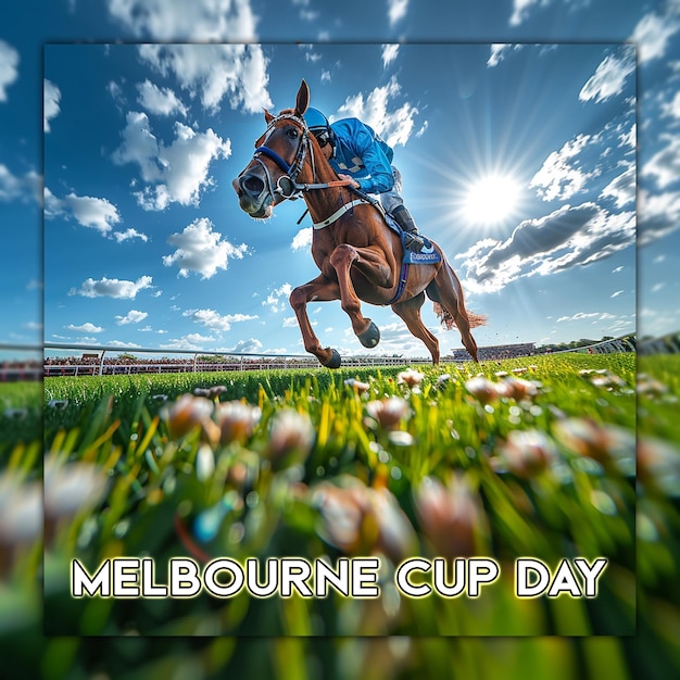 PSD メルボルン・カップ・デー (melbourne cup day) - ソーシャル・メディア・ポスト・デザイン