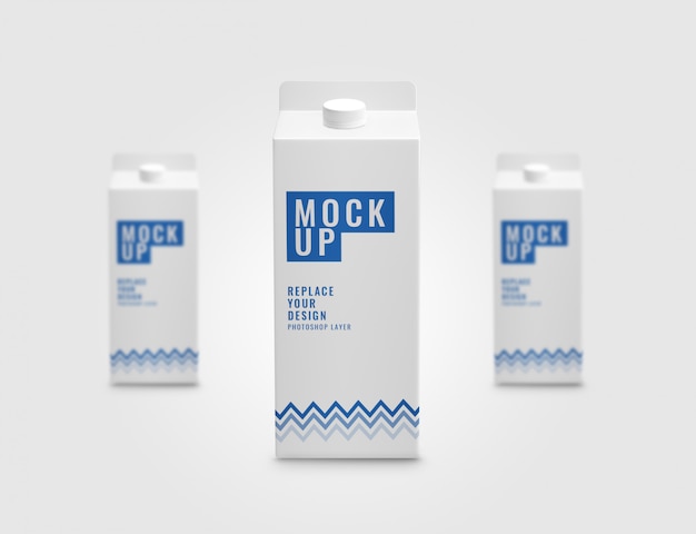 Melkdozen mockup reclame mockup