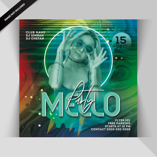 Mello party flyer