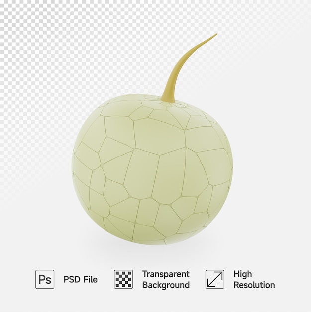 PSD melone 3d'illustrazione