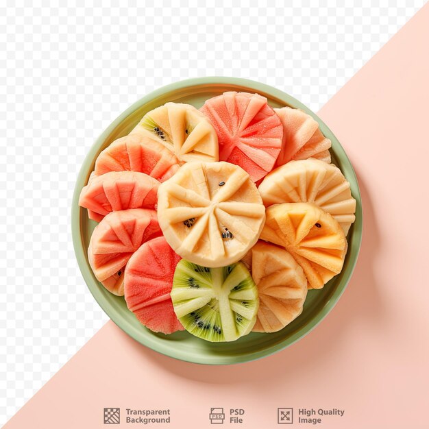 PSD melon pan-snack uit japan met levendige kleuren tegen een transparante achtergrond