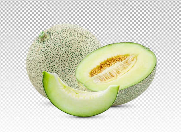 PSD melon slice isolated