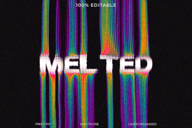 Melt liquid text effect