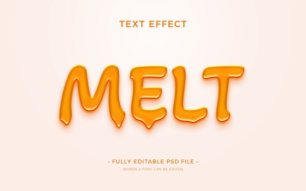 PSD melt text effect