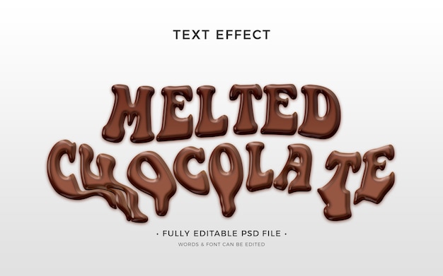 PSD melt text effect