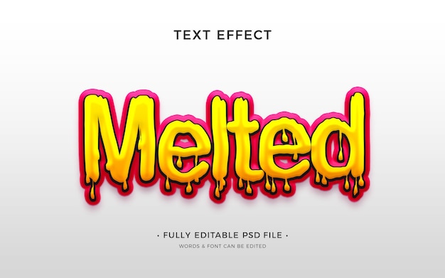 Melt text effect