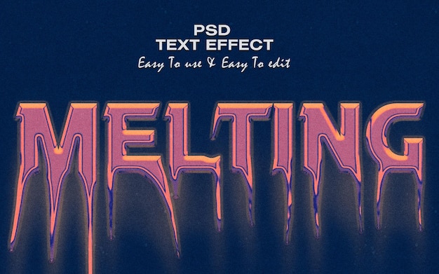 PSD melt text style effect