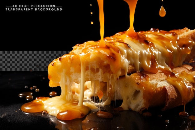 PSD 녹은 치즈 소스 카라멜 소스 카라멜 스플래시 향신료 투명한 배경
