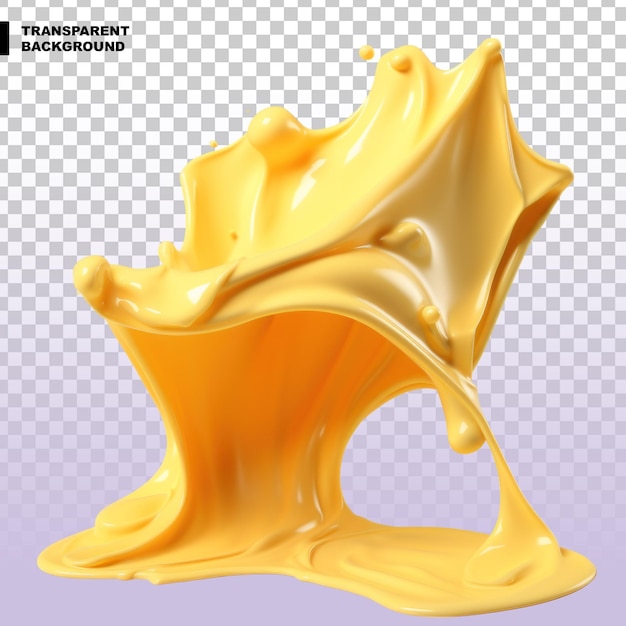 PSD melted cheese on transparent background