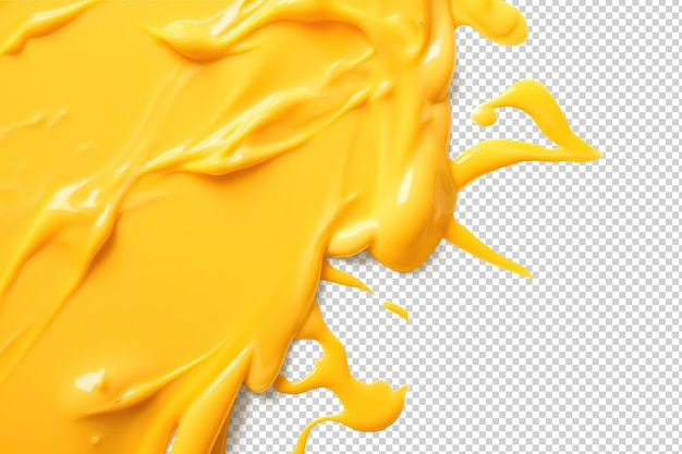 Melted cheese or yellow plastered paint Ai Cutout on transparent