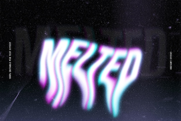 Melted melting melt liquid fluid glitch editable text effect