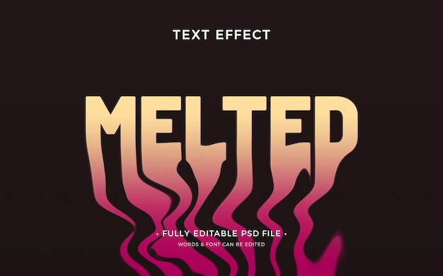 PSD melted text effect