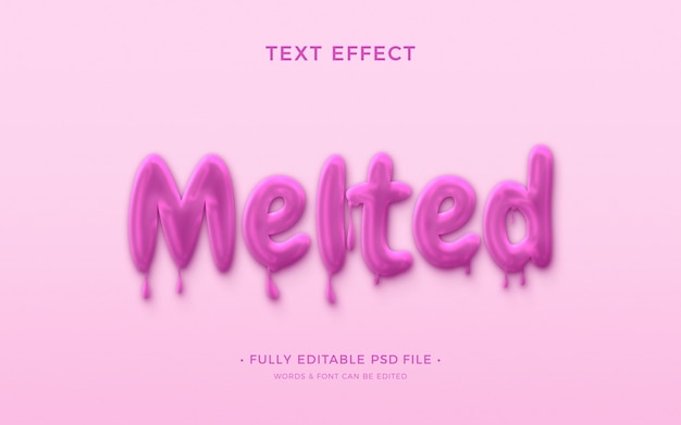 Melted text effect