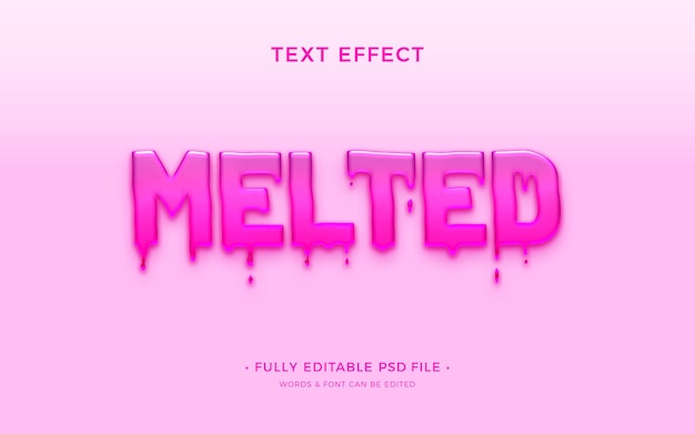 PSD melted text effect