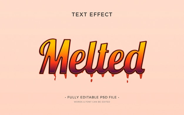 Melted text effect