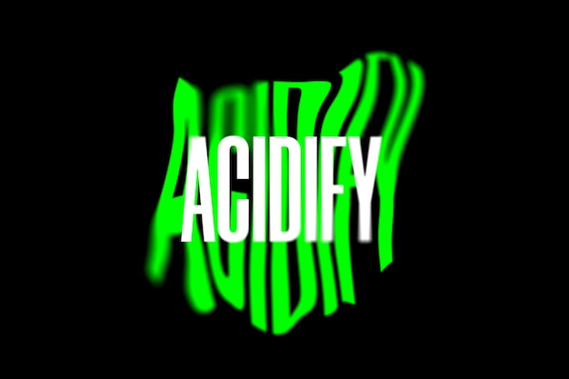 Melting acid text effect