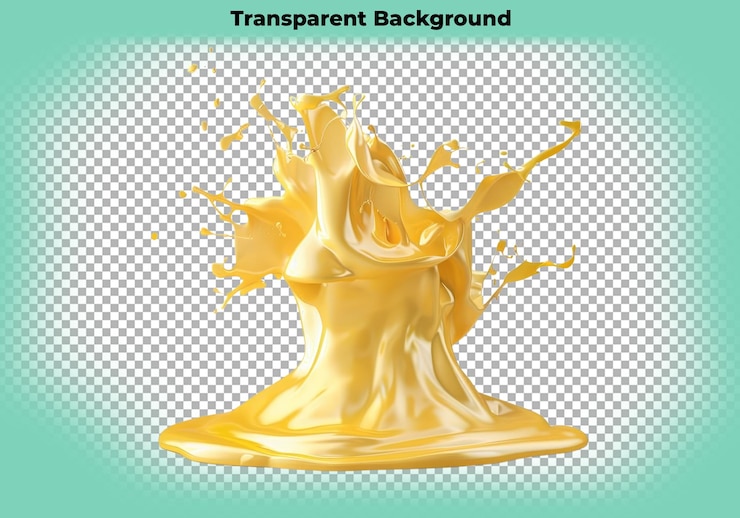 PSD melting creamy butter isolated on transparent background