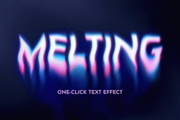 Melting letters text effect