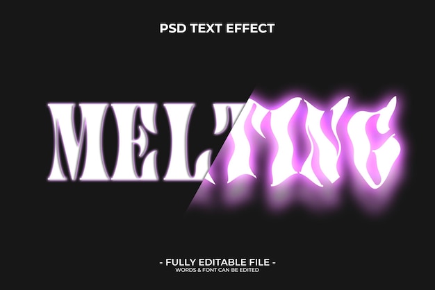 PSD melting mask text effect