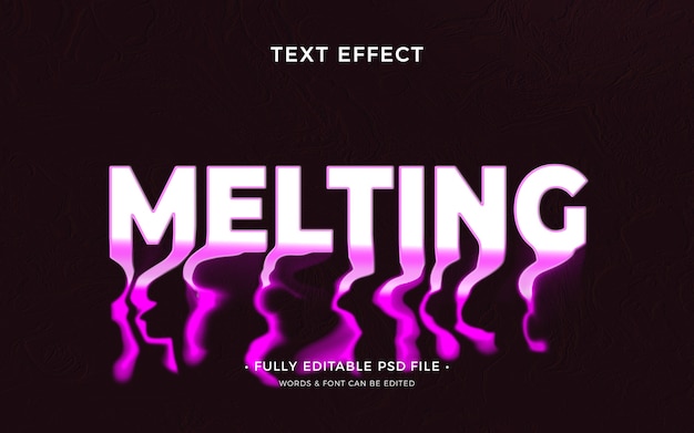 Melting text effect