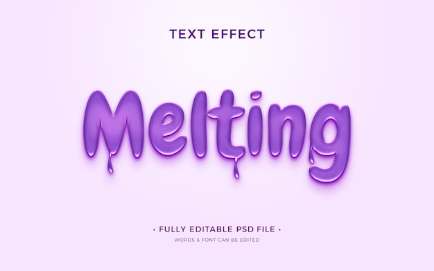 Melting text effect