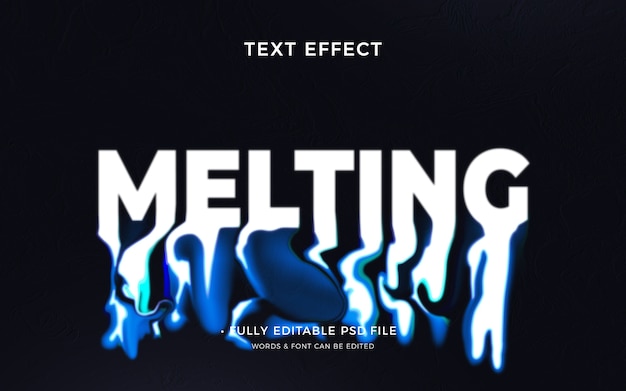 PSD melting text effect