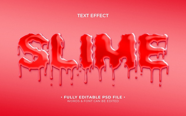 PSD melting text effect