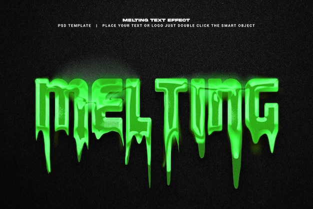 PSD melting text effect