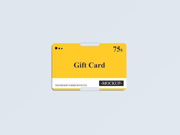 Carta di iscrizione, carta regalo, smart card, carta sconto, carta offerta modello mockup 3d