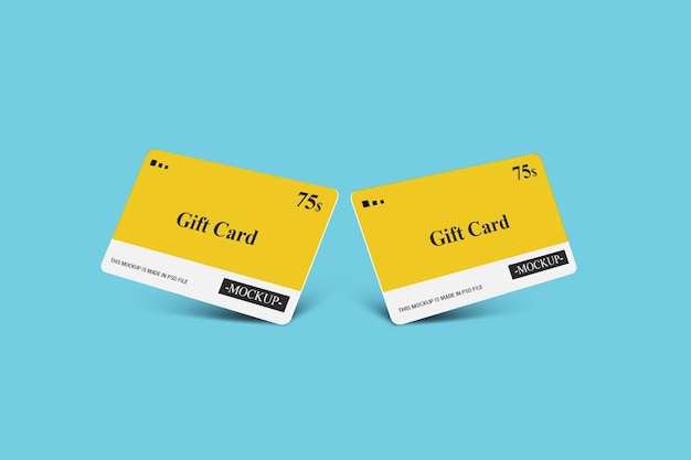 PSD membership card, gift card, smart card, discount card, offer card 3d mockups template
