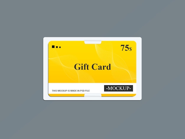 Carta di iscrizione, carta regalo, smart card, carta sconto, carta offerta modello mockup 3d