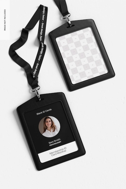 PSD membership id cards mockup