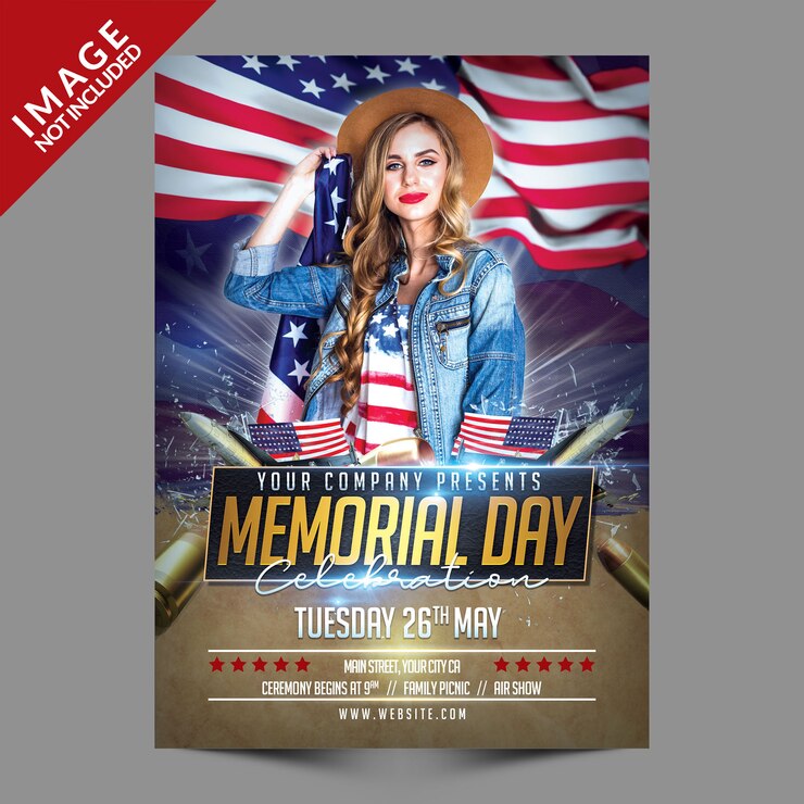 Memorial Day Celebration Flyer Template