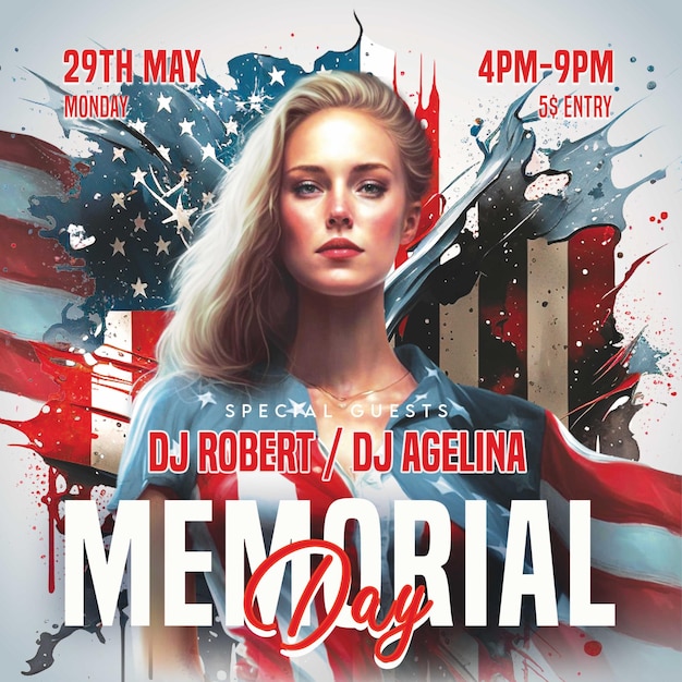 Memorial day flyer instagram