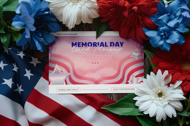 PSD memorial day frame mockup