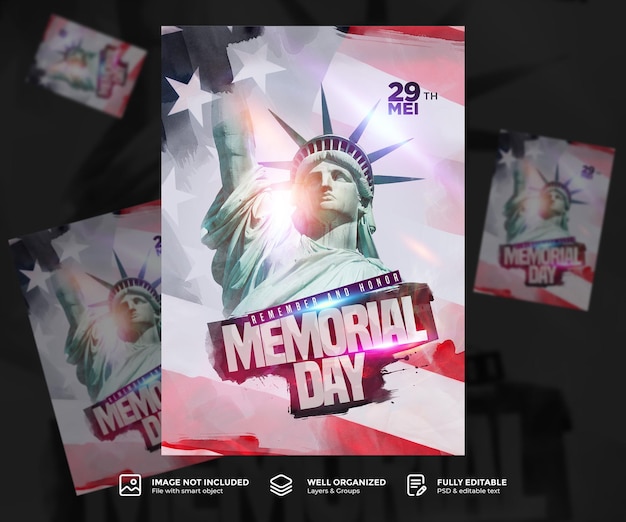 Memorial day graphic template