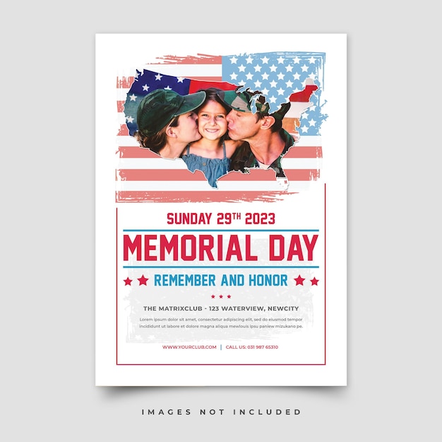 PSD memorial day poster