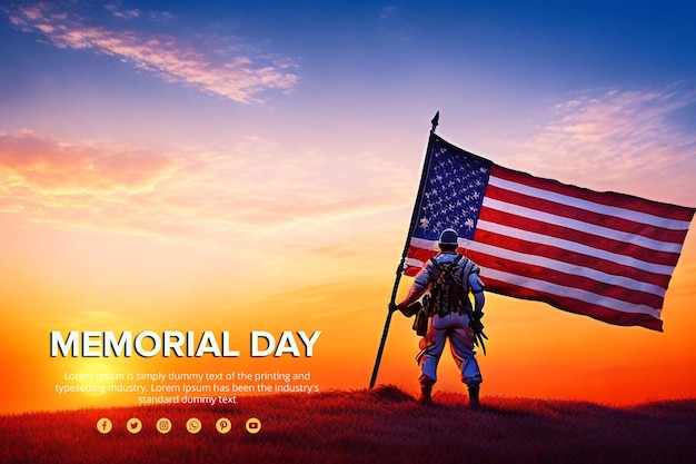 PSD memorial day psd banner