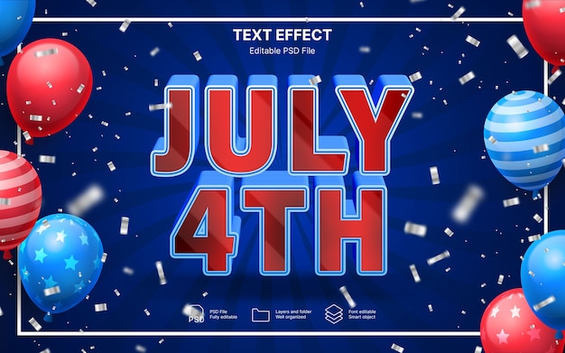 PSD memorial day text effect