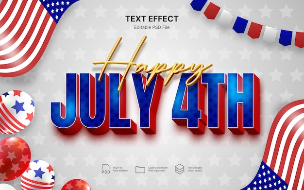 PSD memorial day text effect