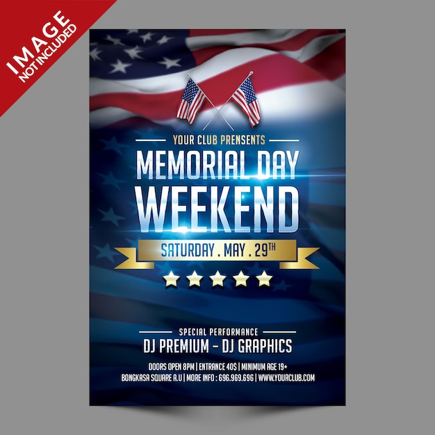 Memorial Day Weekend Flyer Template