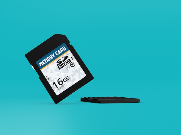 Memory Card 3D Mockup