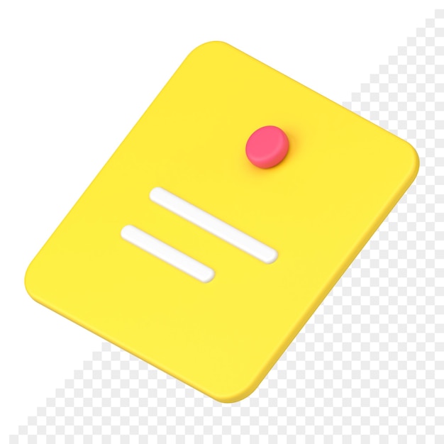 Memory note 3d icon