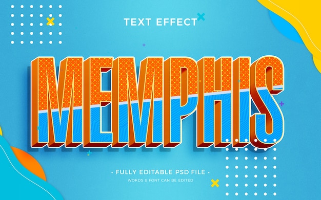 PSD memphis style text effect