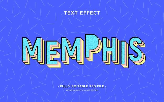 Memphis text effect